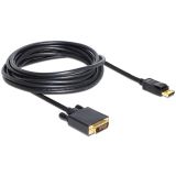 DisplayPort - DVI Cable, black, 5m