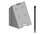 SpacePole: Angled Wall Mount, black - ERS-304.0112