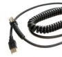 Cable: USB, coiled, black, 2.9m - HON-190.0270