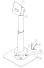 Pole Adj. Standalone for Cust. Displ. 300-450mm
